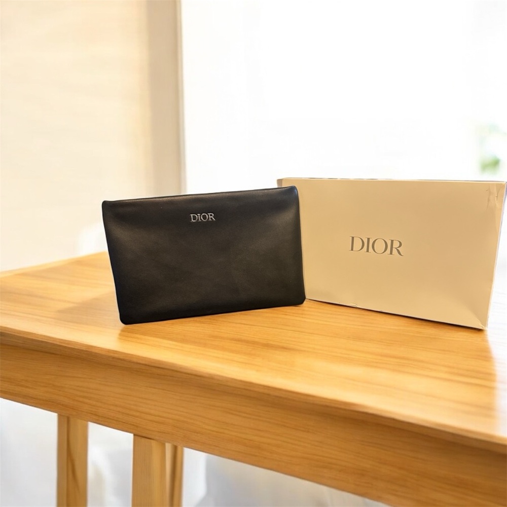 Dior Black Leather Clutch